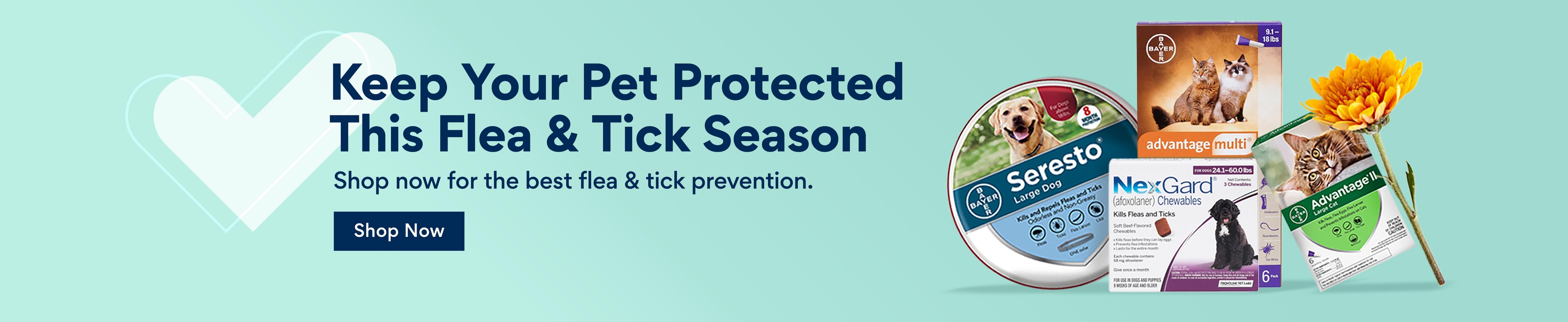 keep your pet protected this flea & tick season. shop now for the best flea & tick prevention